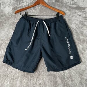 Boss Orange Trunks Black Mesh Lined Drawstring Swimwear  men’s Size M